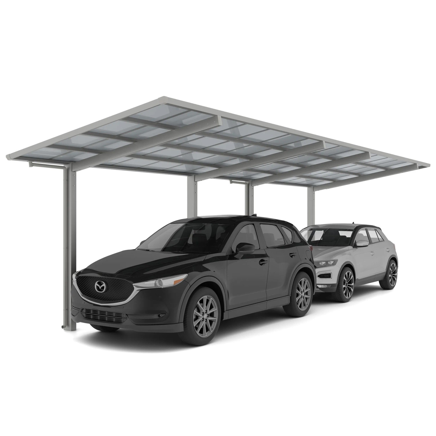 Ximax Carport Linea-80 Tandem Edelstahl-Look günstig online kaufen