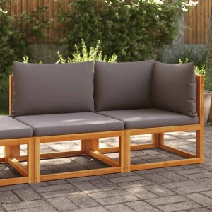vidaXL Gartensofa mit Kissen 2-Sitzer Holz Akazie & Seil 4008163