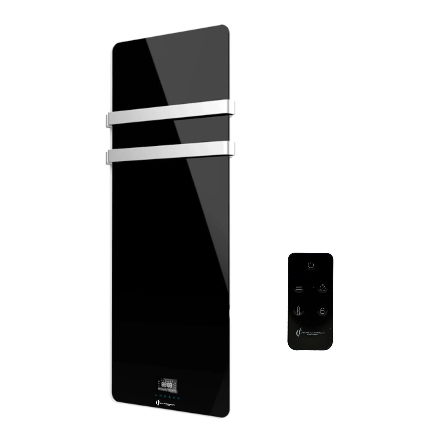 Sannover Elektrischer Glas-Wandhandtuchtrockner Omiros 850W Schwarz günstig online kaufen