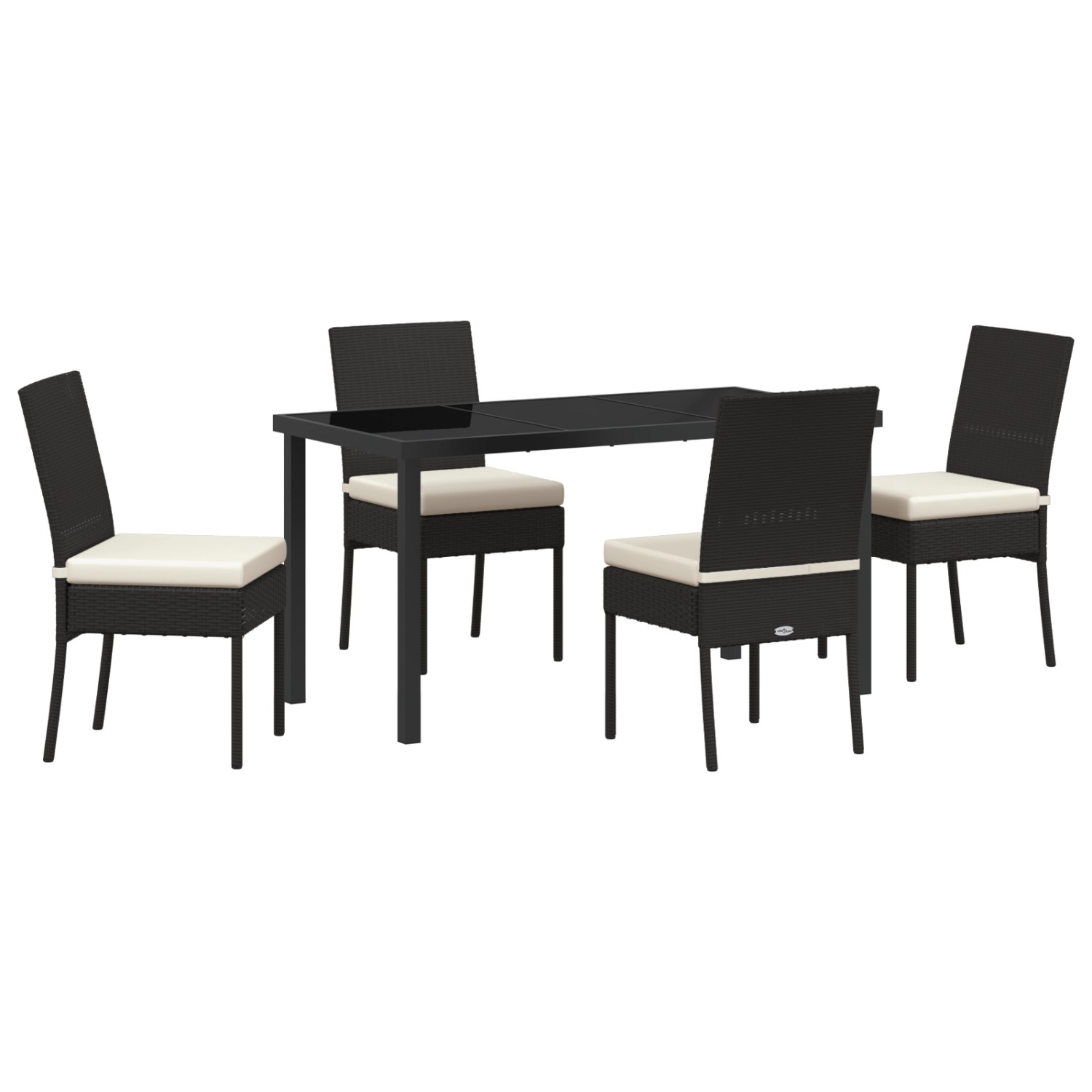 vidaXL Garten Essgruppe 5-Tlg Schwarz Poly Rattan 3379221 günstig online kaufen