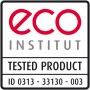 Eco Institut Siegel für Pflasterfugenmörtel, geprüftes Produkt.