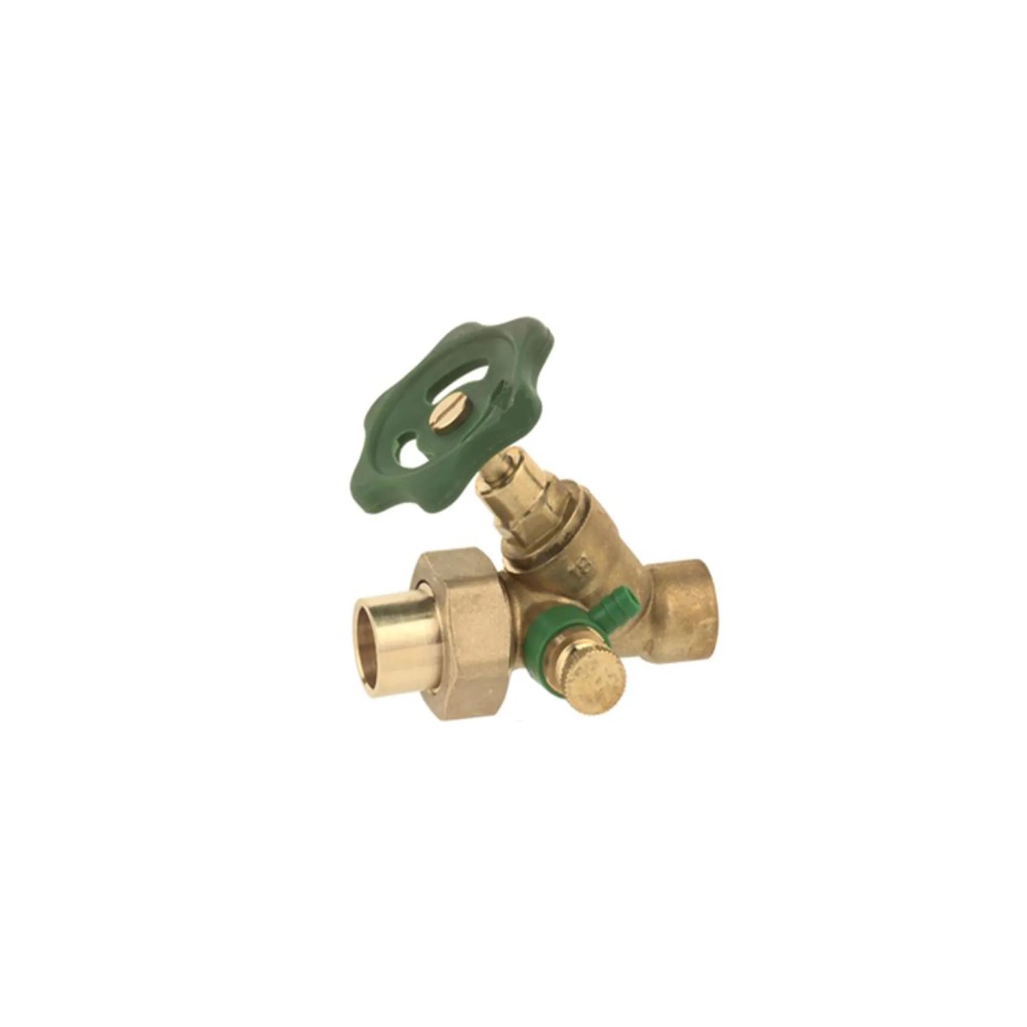 Kirchhoff Schrägsitzventil mit Entleerung Messing Glänzend 15 mm