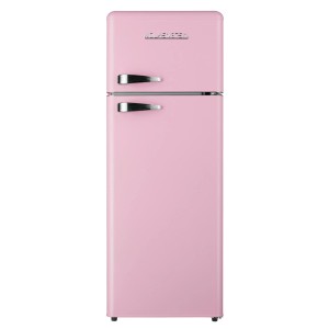 Pinke Wolkenstein Retro Kühl-Gefrierkombination GK212.4RT im Vintage-Design.