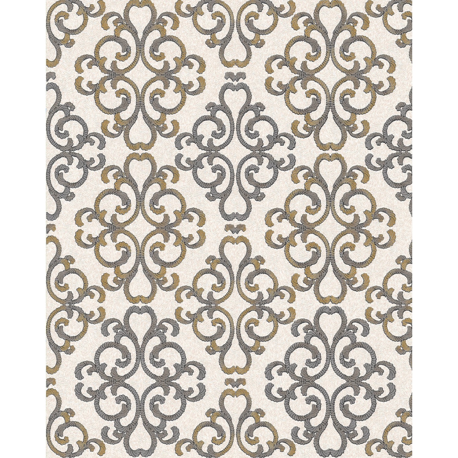 EDEM 85037BR33 Barock Tapete mit metallischen Akzenten Creme Platin Gold 0, günstig online kaufen