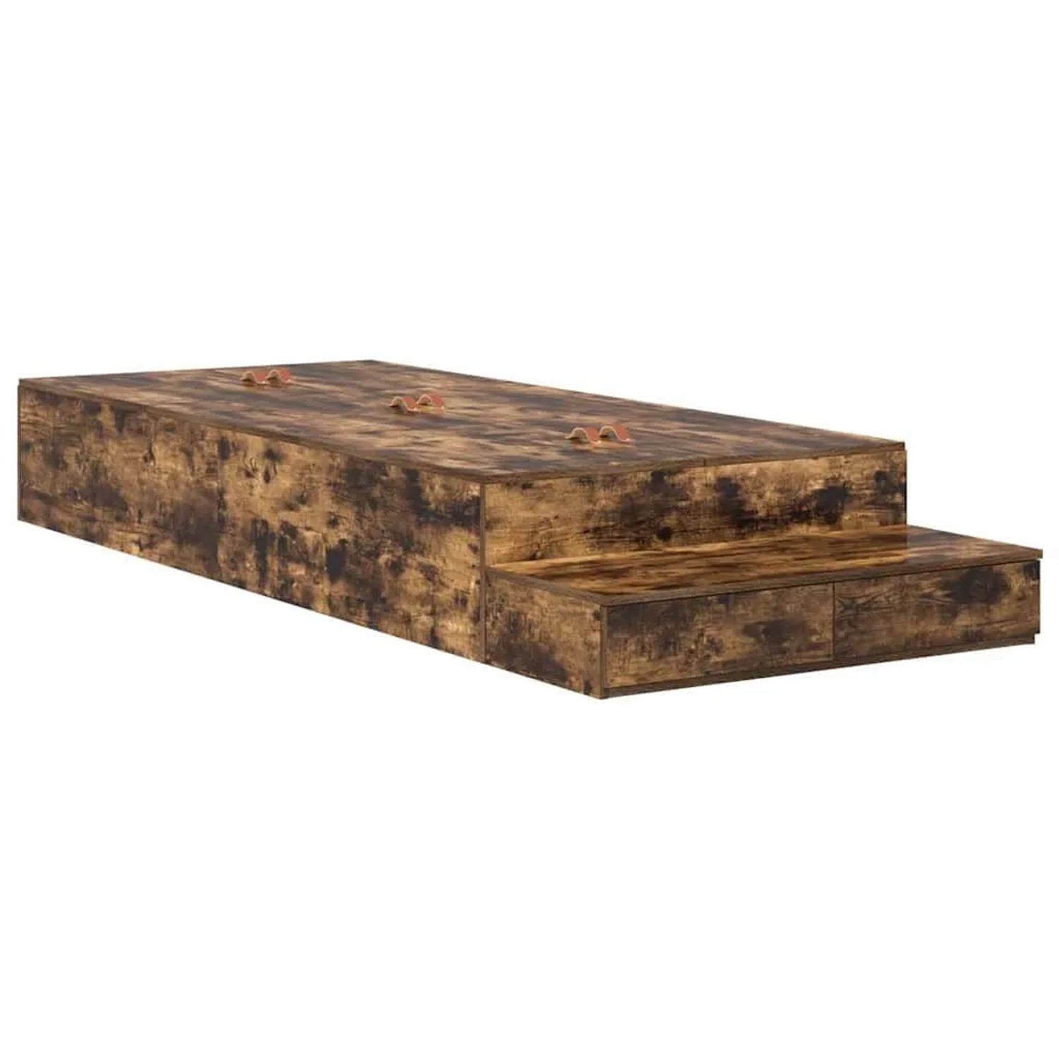 vidaXL Stauraumbett Räuchereiche 80 cm Holzwerkstoff 3335601