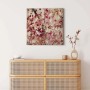Vintage Blumen Bild in Altrosa. Leinwandbild mit Blüten im Kunststil als Wanddeko.