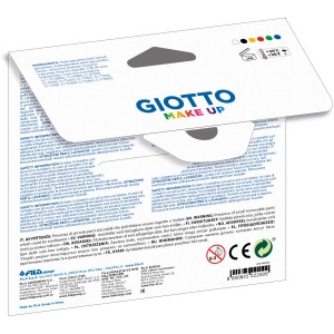 Giotto Make-up Stifte, 6 Stk. Schminkstifte in verschiedenen Farben für Karneval und mehr.