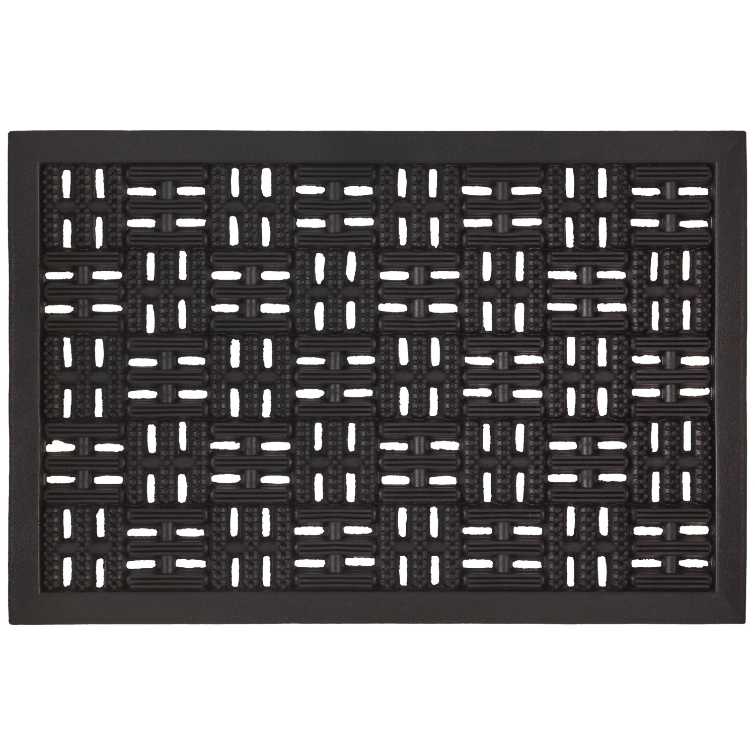Mömax Fußmatte Karo in Schwarz ca. 40x60cm