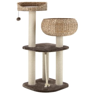 Costway Katzenkratzbaum Aktivitätsbaum Katzenmöbel Braun 104cm