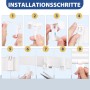 Installationsschritte für Sekey Doppelplissee Day&Night, Montage ohne Bohren.
