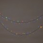 LED-Lichterkette, 24 m, warmweiß und mehrfarbig, für Innen- und Außenbereich.