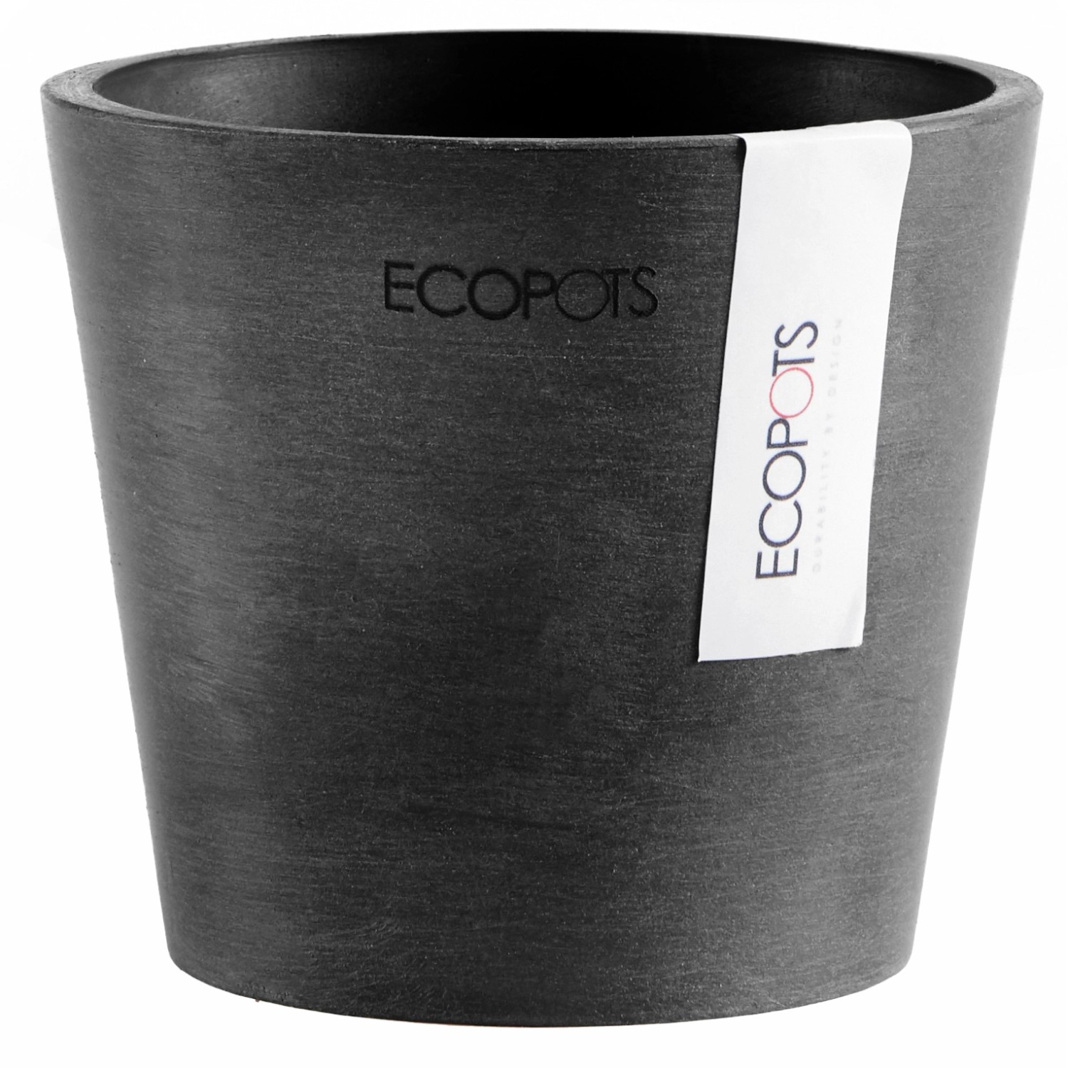 Ecopots Pflanztopf Amsterdam Mini Dunkelgrau 10,5 cm