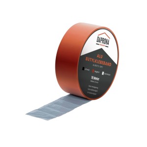 Daprona Butylband, 10m x 50mm, Ziegelrot. Alu-Reparaturband, Dichtband für Dach, Fenster und mehr.