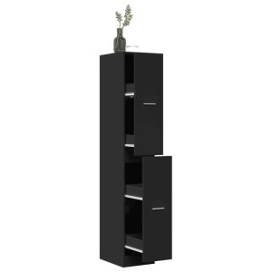 vidaXL Apothekerschrank Schwarz 30x41x174,5 cm Holzwerkstoff 3309628