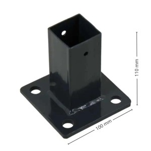 Galaflor Bodenplatte für Zaunpfosten 40x40mm Anthrazit