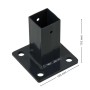 Galaflor Bodenplatte für Zaunpfosten 40x40mm Anthrazit_3