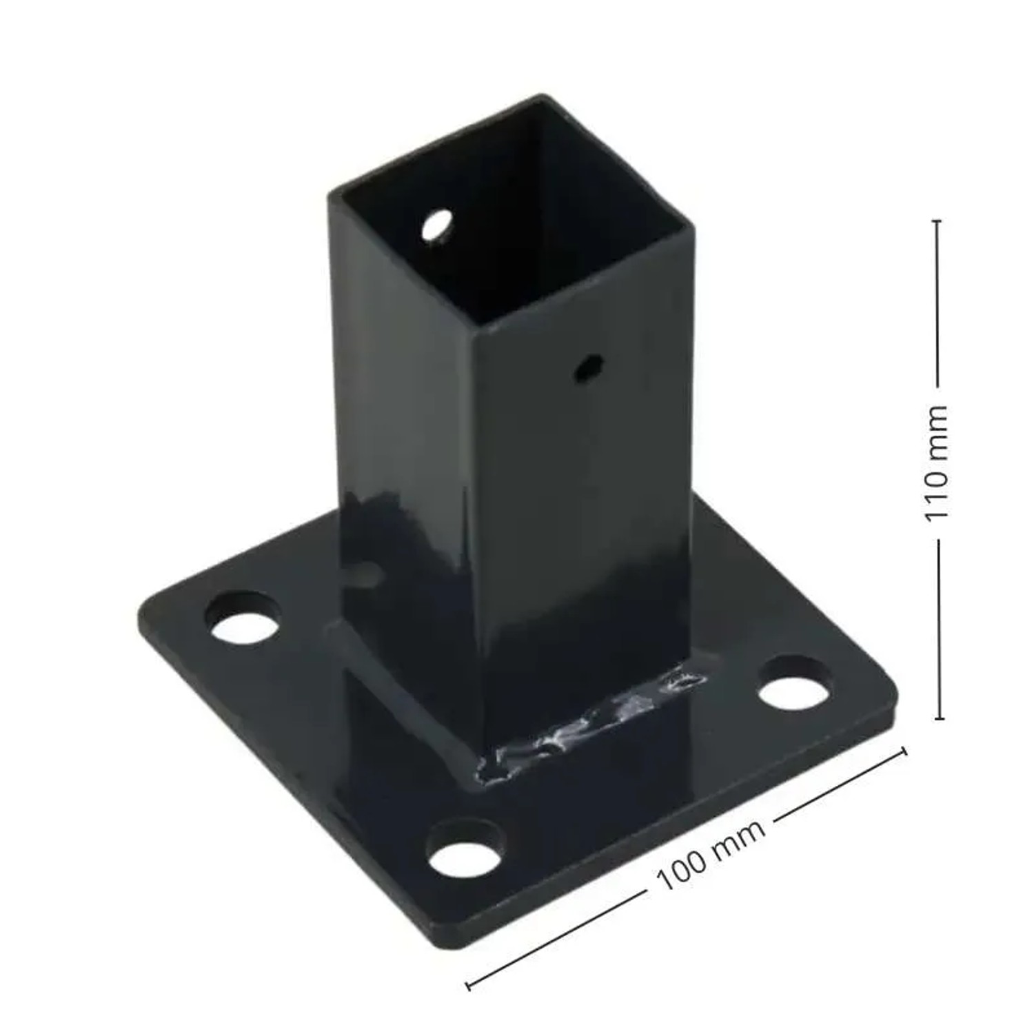 Galaflor Bodenplatte für Zaunpfosten 40x40mm Anthrazit_3