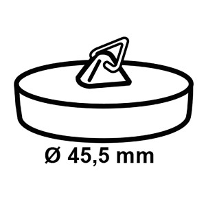 Magnetischer Kirchhoff Ventilstopfen für Badewanne, 45,5 mm Durchmesser.
