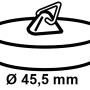 Magnetischer Kirchhoff Ventilstopfen für Badewanne, 45,5 mm Durchmesser.