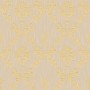Beige-goldene Barock Tapete mit Glitzer-Effekt. Elegante Textil Vliestapete für Wohn- und Esszimmer.