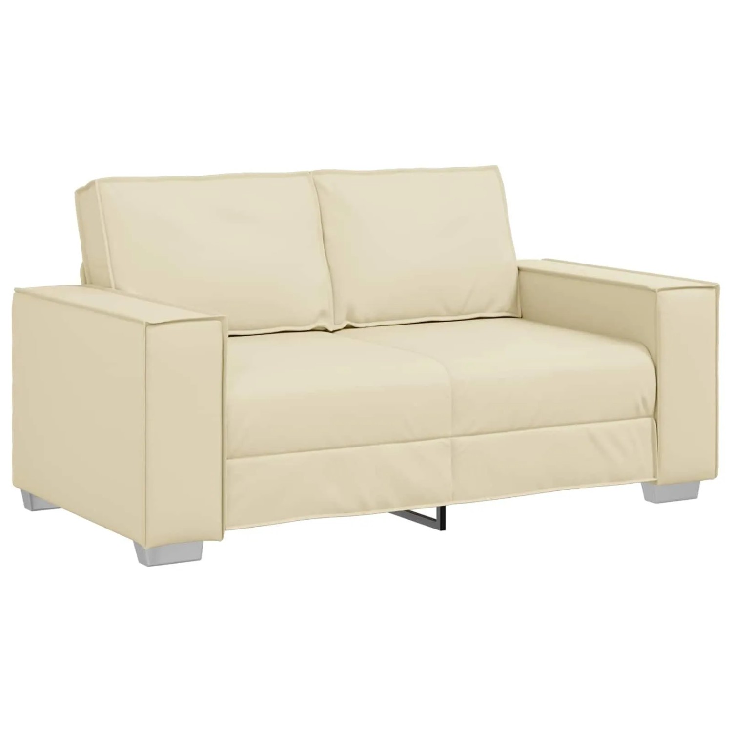 vidaXL Sofa Creme 160 x 80 x 84 cm Stoff 4105046