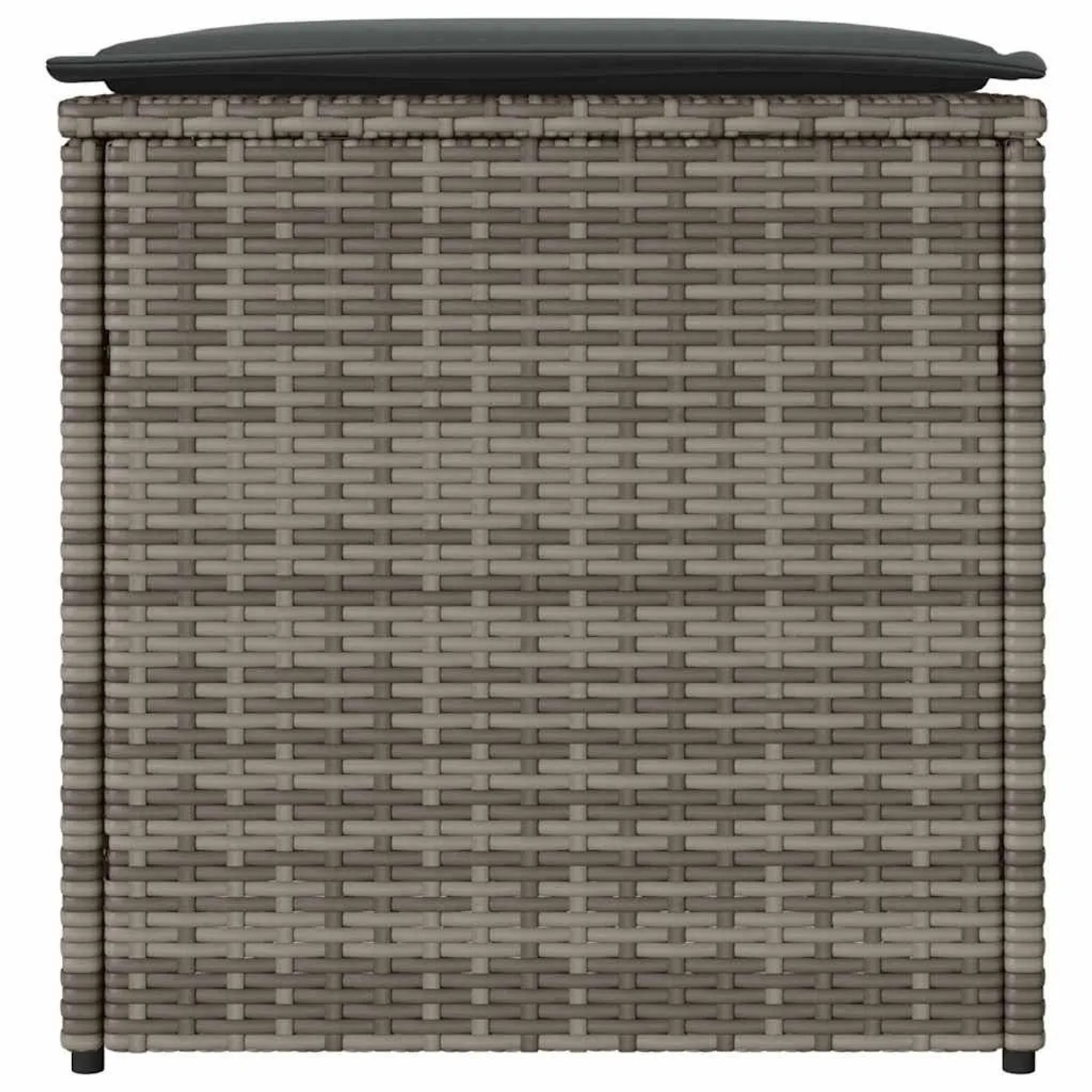 vidaXL Kissenbox mit Speicher Grau 50 x 50 x 50 cm Poly-Rattan 365410_6