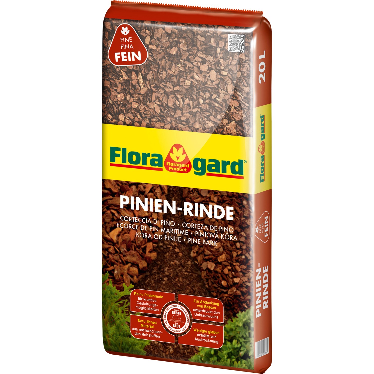 Floragard Pinienrinde Fein 2 bis 8 mm 1 x 20 l