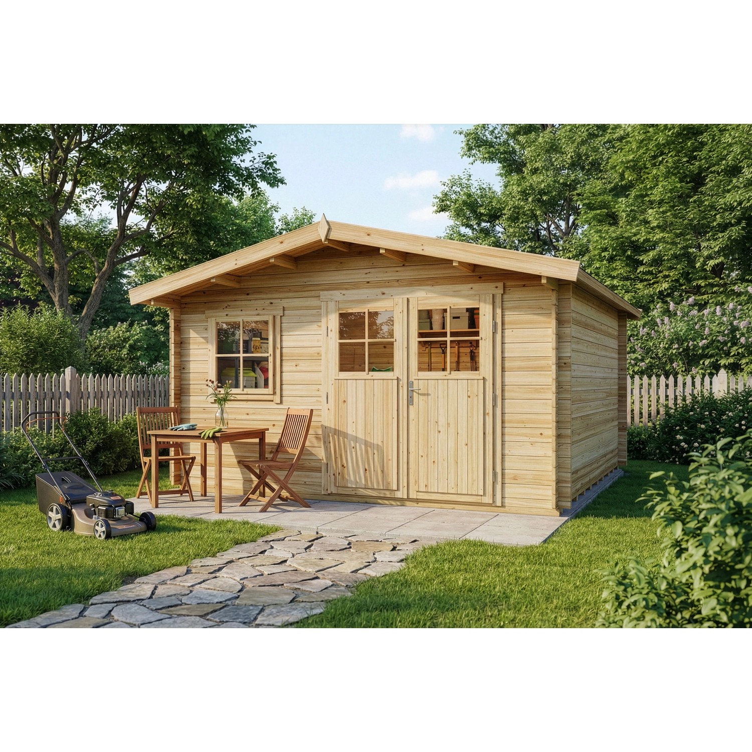 Gartenhaus Valeria-28, 428 x 427 cm, Natur