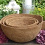 Proflora Kokoseinlagen für Blumenampeln, 40 cm, mit Tropfschutz, verschiedene Größen.