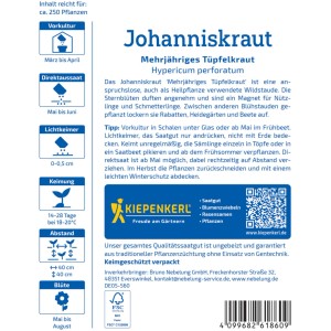 Kiepenkerl Johanniskraut Saatgut: Mehrjähriges Tüpfelkraut für sonnige Standorte.