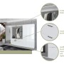 Inn.Furn Schuhschrank Weiß Hochglanz 122 cm mit Spiegel SystemX_4