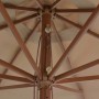 vidaXL Sonnenschirm mit Holzmast 350 cm Taupe 44530_5