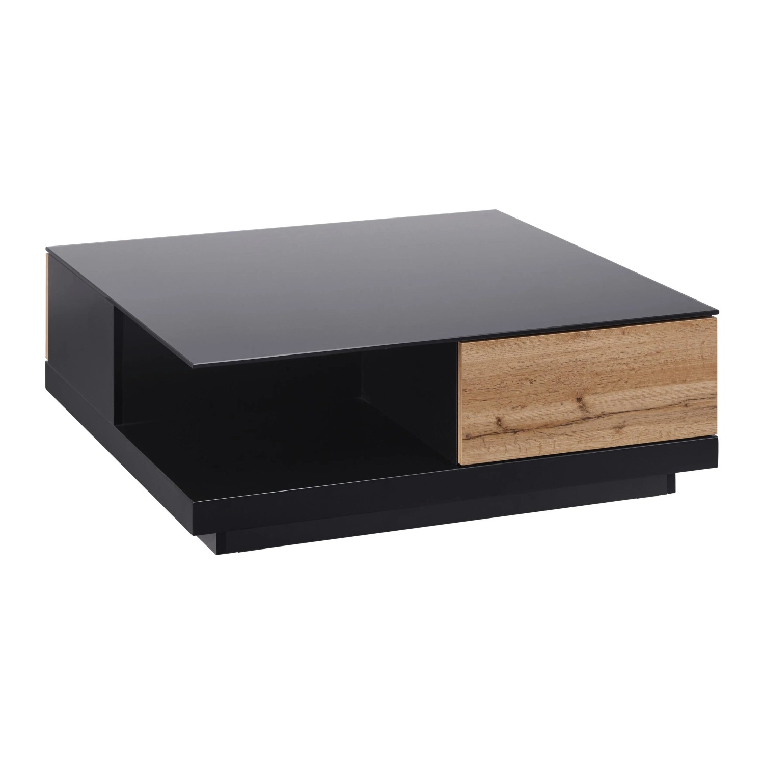 Bessagi Home Couchtisch Nevio Schwarz/Eichenfarben MDF