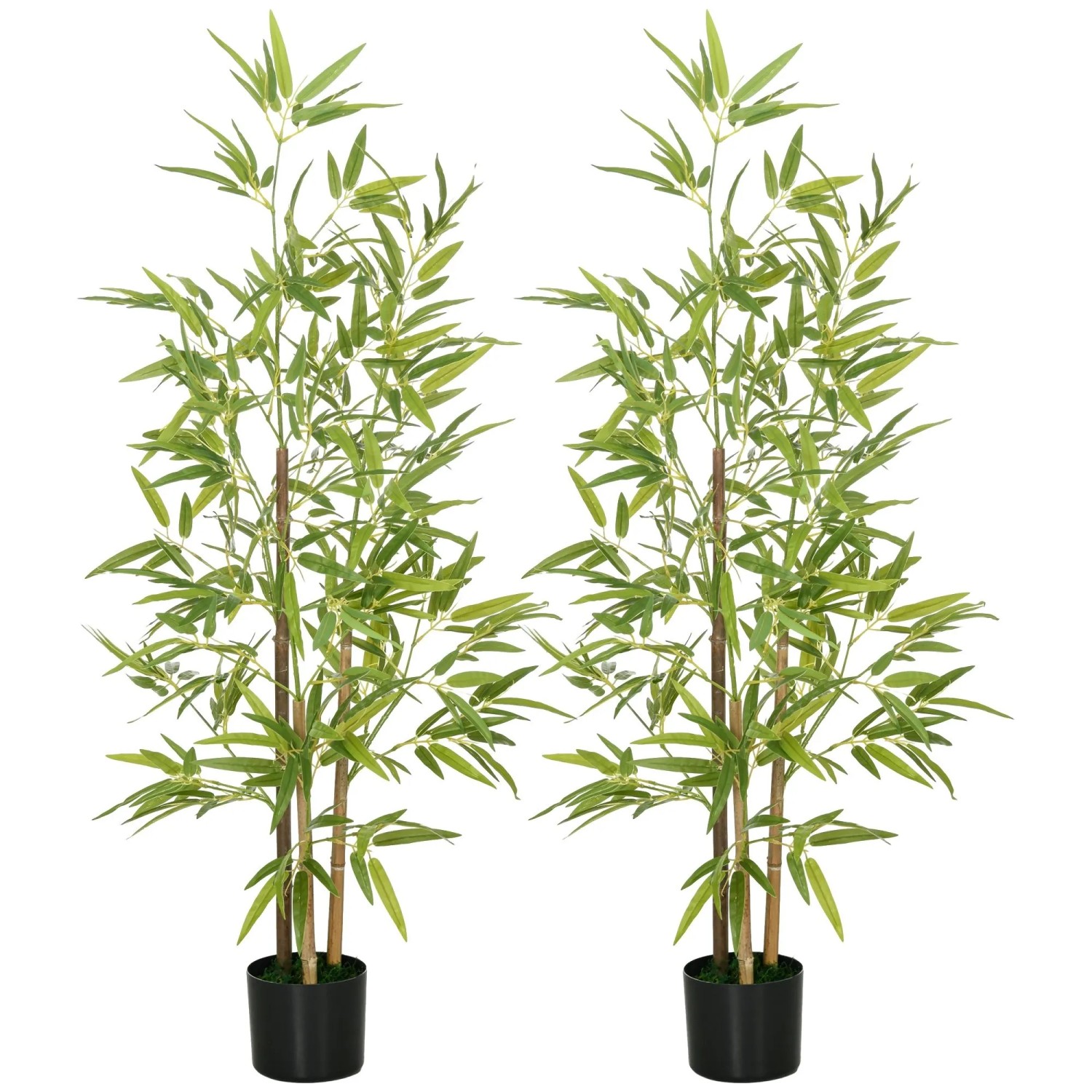 HOMCOM 2er Set Künstliche Bambus Groß 120 cm