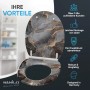 Sanilo WC-Sitz Marmor Abstrakt mit Absenkautomatik, stabiler Holz Toilettendeckel.
