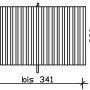 Technische Zeichnung: Skan Holz Rückwand Deckelschalung, 341x220 cm, Fichte weiß, Zubehör für Carports.