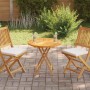 vidaXL Tischplatte Massivholz Teak Rund 2,5 cm 70 cm 48985_2