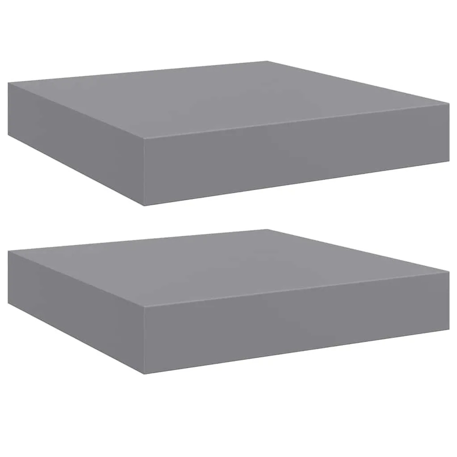vidaXL Schweberegale 2 Stk Grau 23x23,5x3,8 cm MDF 323845