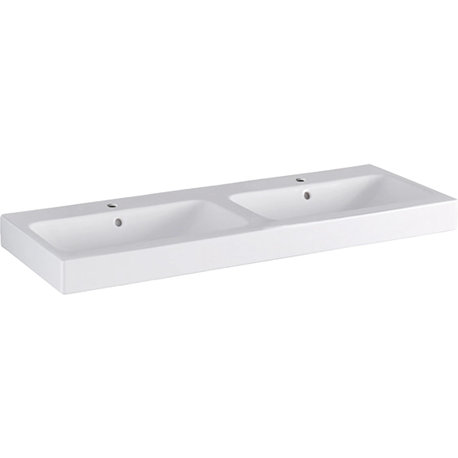 Geberit Doppelwaschbecken  iCon 120 cm Weiß KeraTect 2 Hl