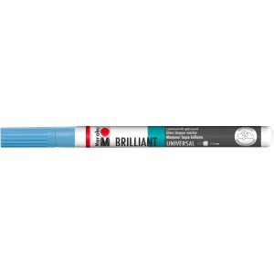 Marabu Brilliant Painter Lackmalstift, 0,8 mm, Himmelblau für Textilien und mehr.