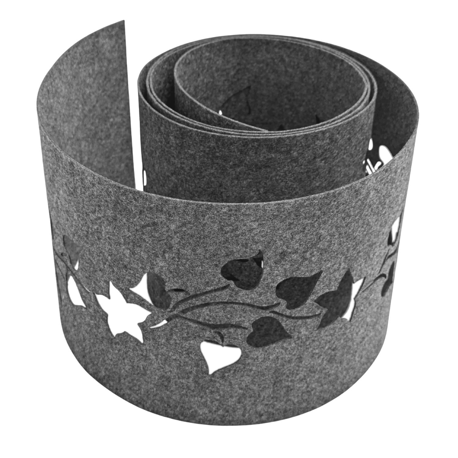 zaunzu Sichtschutz Design Vlies Dekor Floral2 Einzelstreifen Hellgrau 2,55m günstig online kaufen