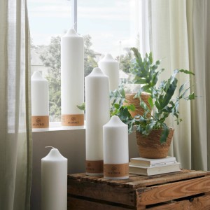 ecoTree Stumpenkerze Organic in Weiß