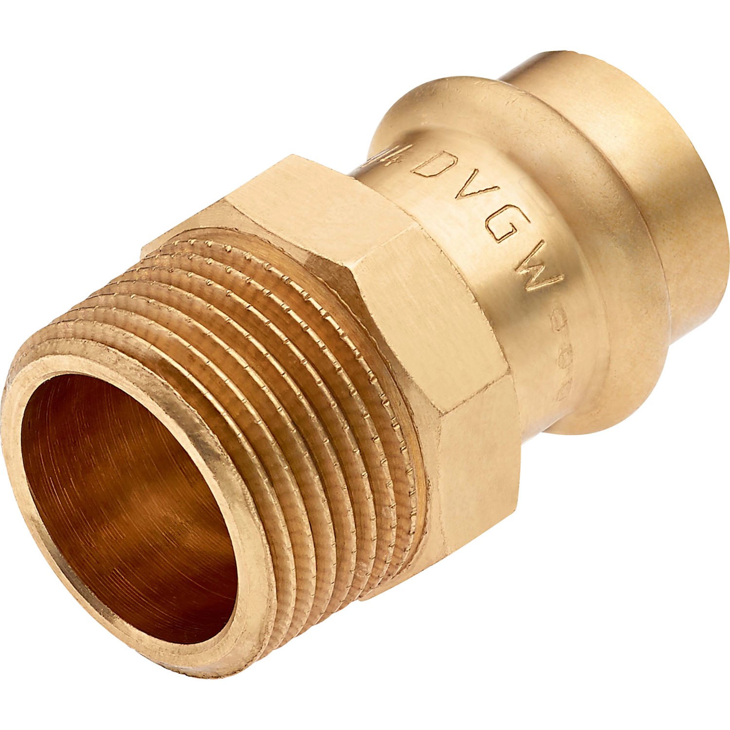 Press-Absatznippel Ø 18 mm x 26,4 mm (R 3/4) Rotguss