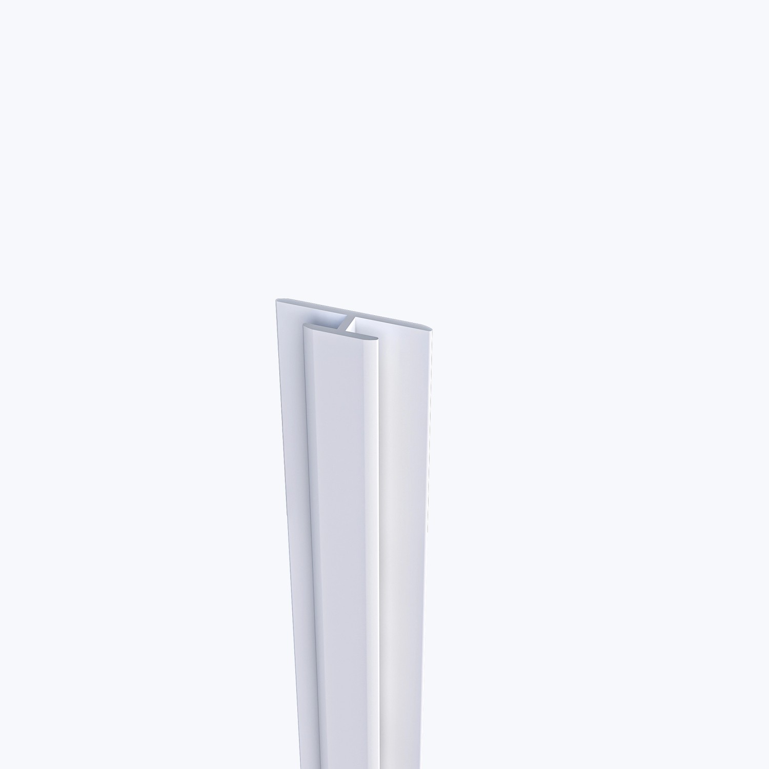 AICA 210cm H-Profil Aluminium Profil Verbindungsprofile für 3mm Aluverbundplatte Matt Weiß