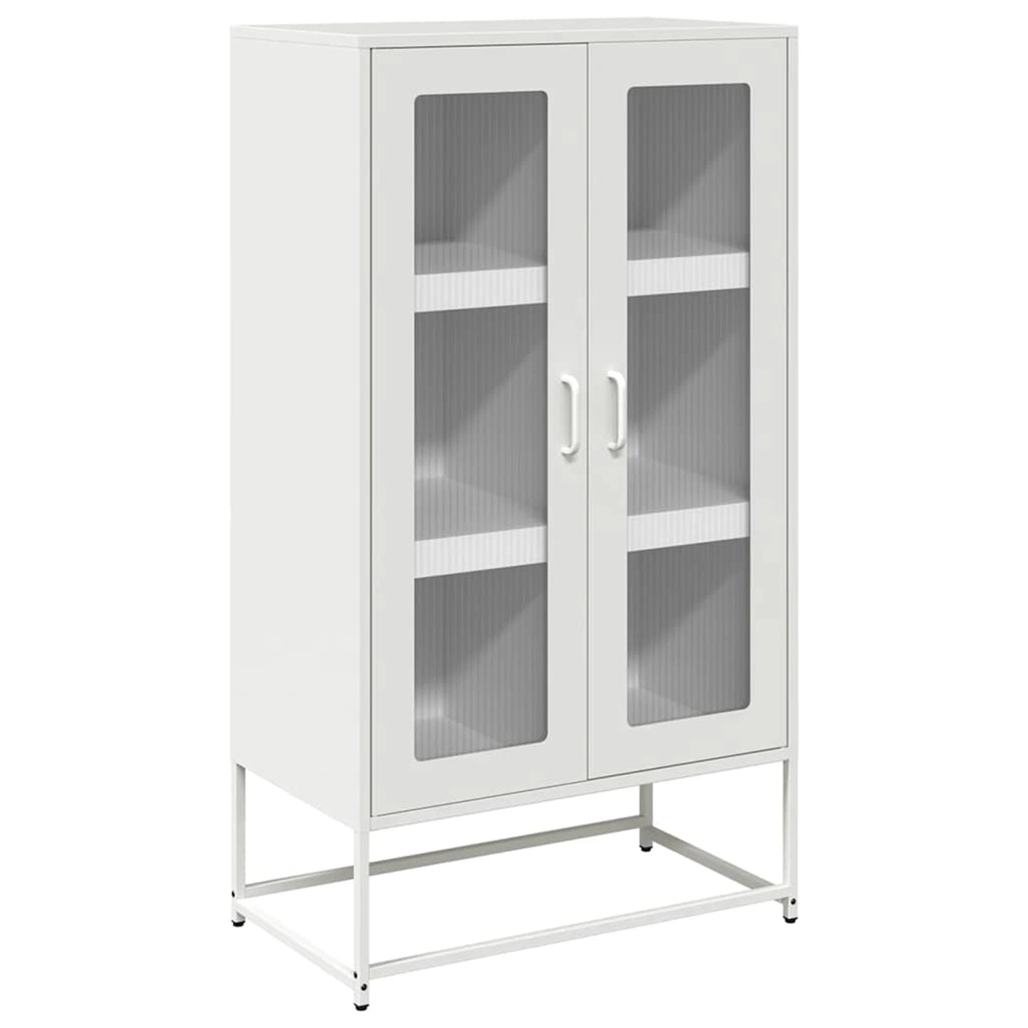 vidaXL Highboard Weiß 68x39x123 cm Stahl 853361 günstig online kaufen