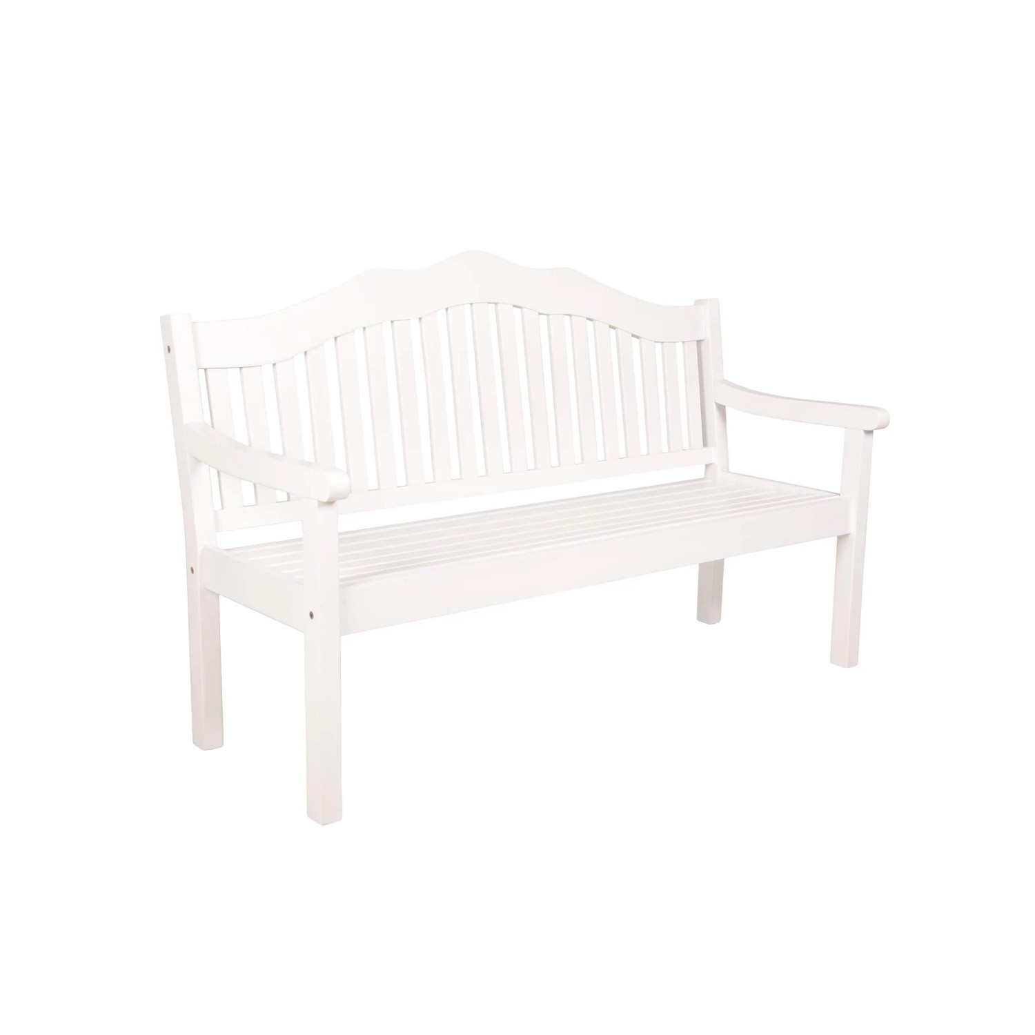 DELUKE Gartenbank ESPOO 3-Sitzer 160cm Breit Eukalyptus Weißgrau Terrassenbank Wetterfest Sitzbank Outdoor Bank
