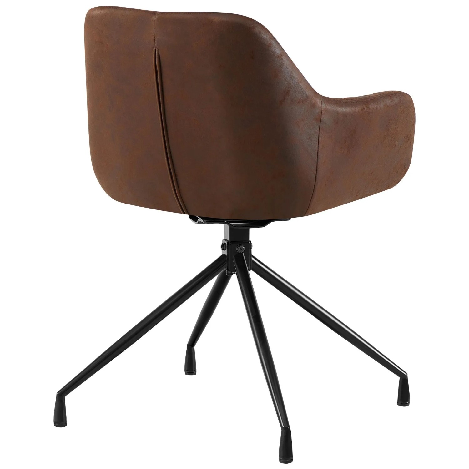 DELUKE 2er Set Esszimmerstuhl MILON Kunstleder Dunkelbraun 58x58x81cm Essstühle Esszimmerstühle Küchenstühle Wohnzimmerstühle