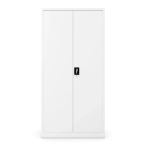 JAN NOWAK Metallschrank für Büro und Werkstatt JAN D600 185 x 90 x 60 cm Weiß