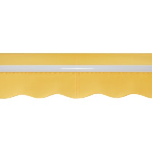 Gelber Markisenstoff 300x200 cm als Ersatztuch für Gelenkarmmarkisen.