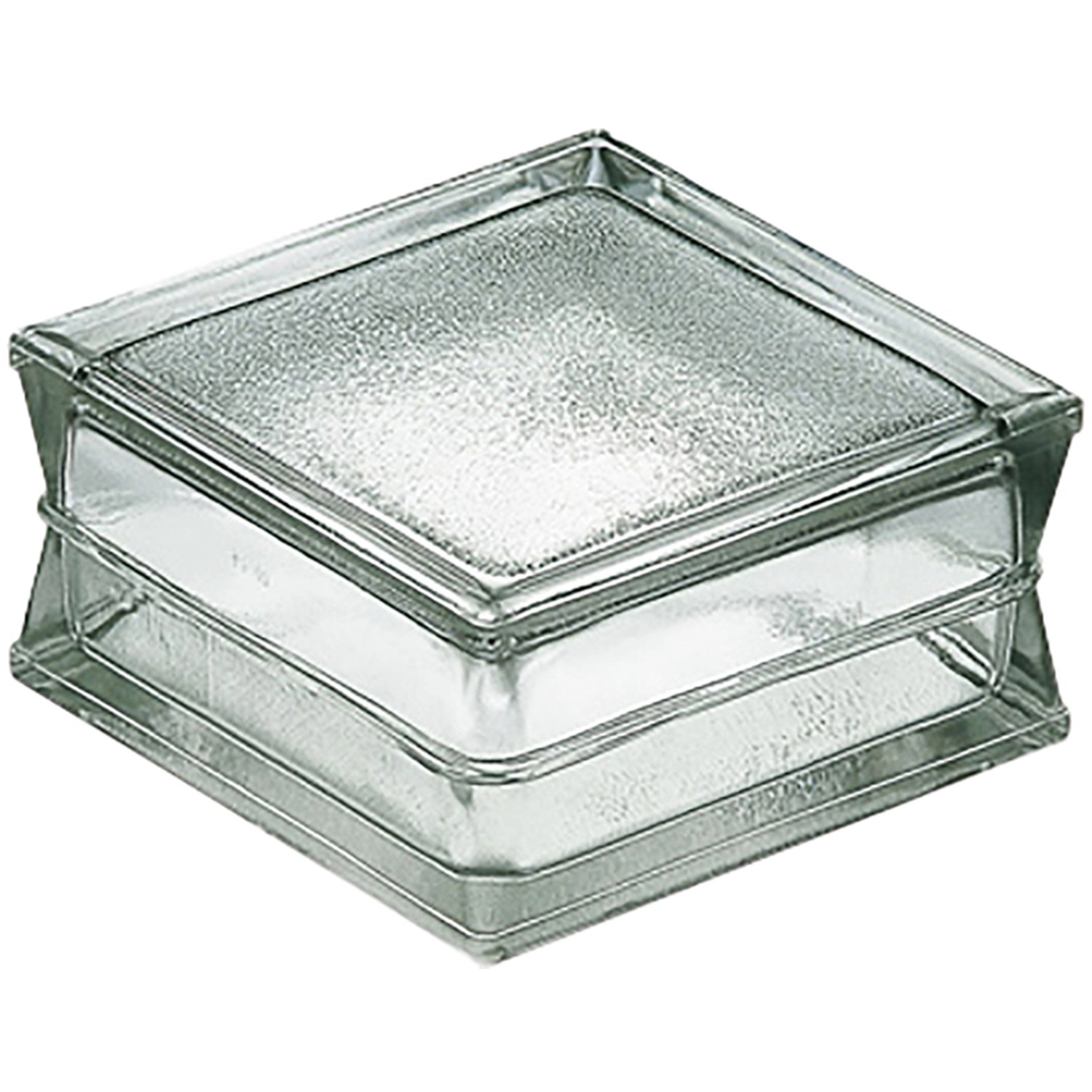 Betonglas Gehämmert 1-Seitig Satiniert 19 cm x 19 cm x 10 cm